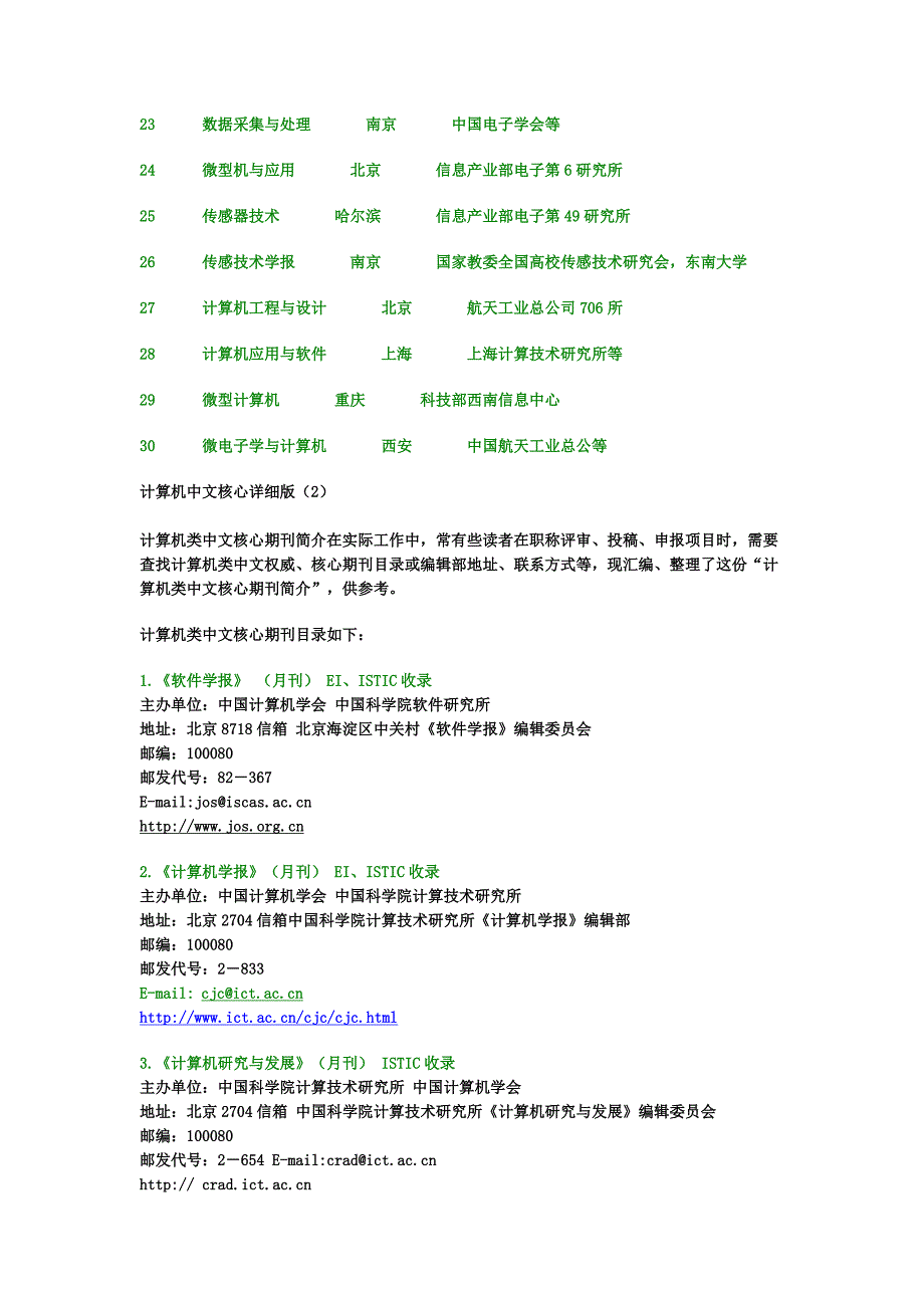 计算机类核心期刊排名及投稿信息介绍_第2页