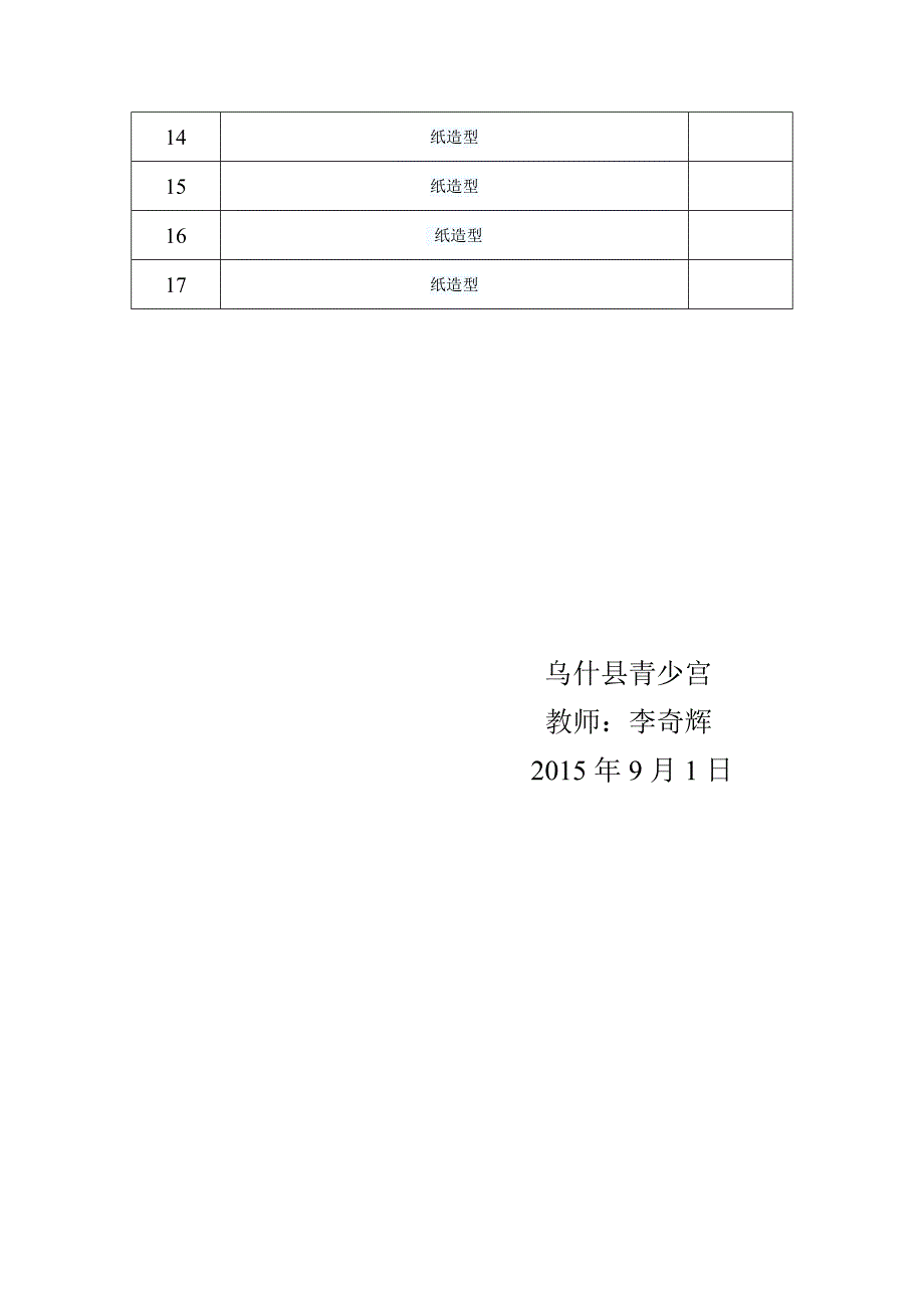 2016春季手工制作教学计划_第3页