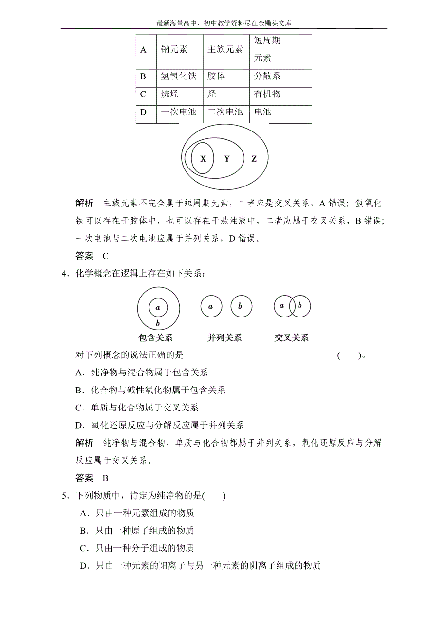 高考化学一轮复习专题训练 专题1 丰富多彩的化学物质及其转化 Word版含解析_第2页