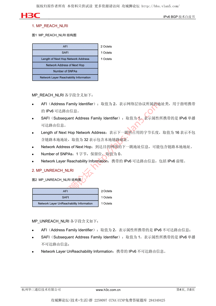 华为技术官方讲解_IPv6 BGP技术白皮书_第4页