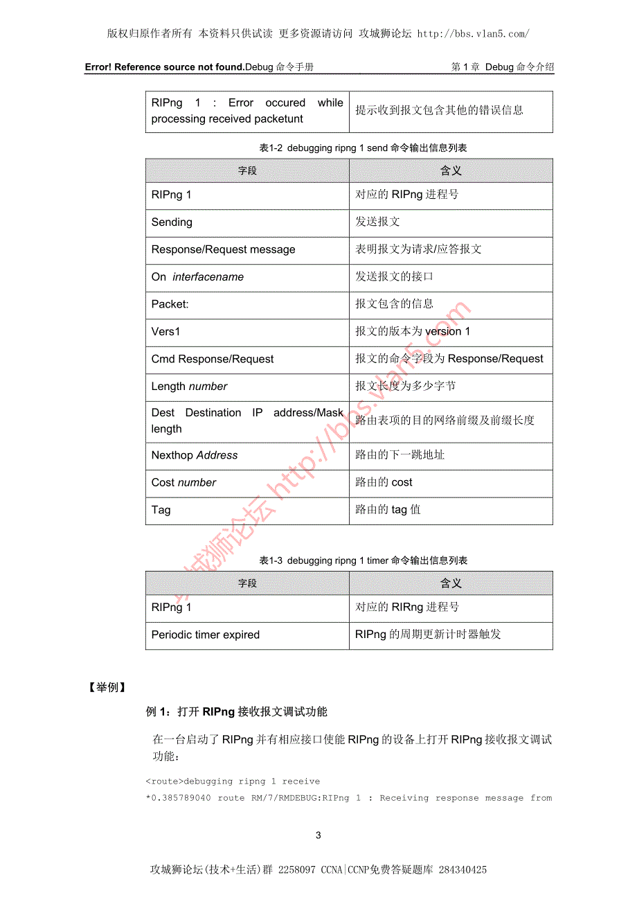 最新H3C排错_Ripng模块Debug命令详解（金炜）_第4页