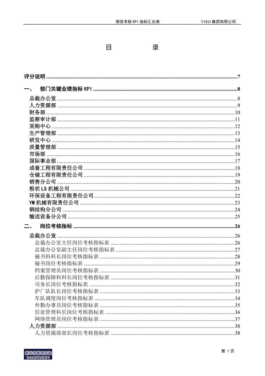 江苏牧羊集团有限公司绩效考核指标汇编KM版_第2页