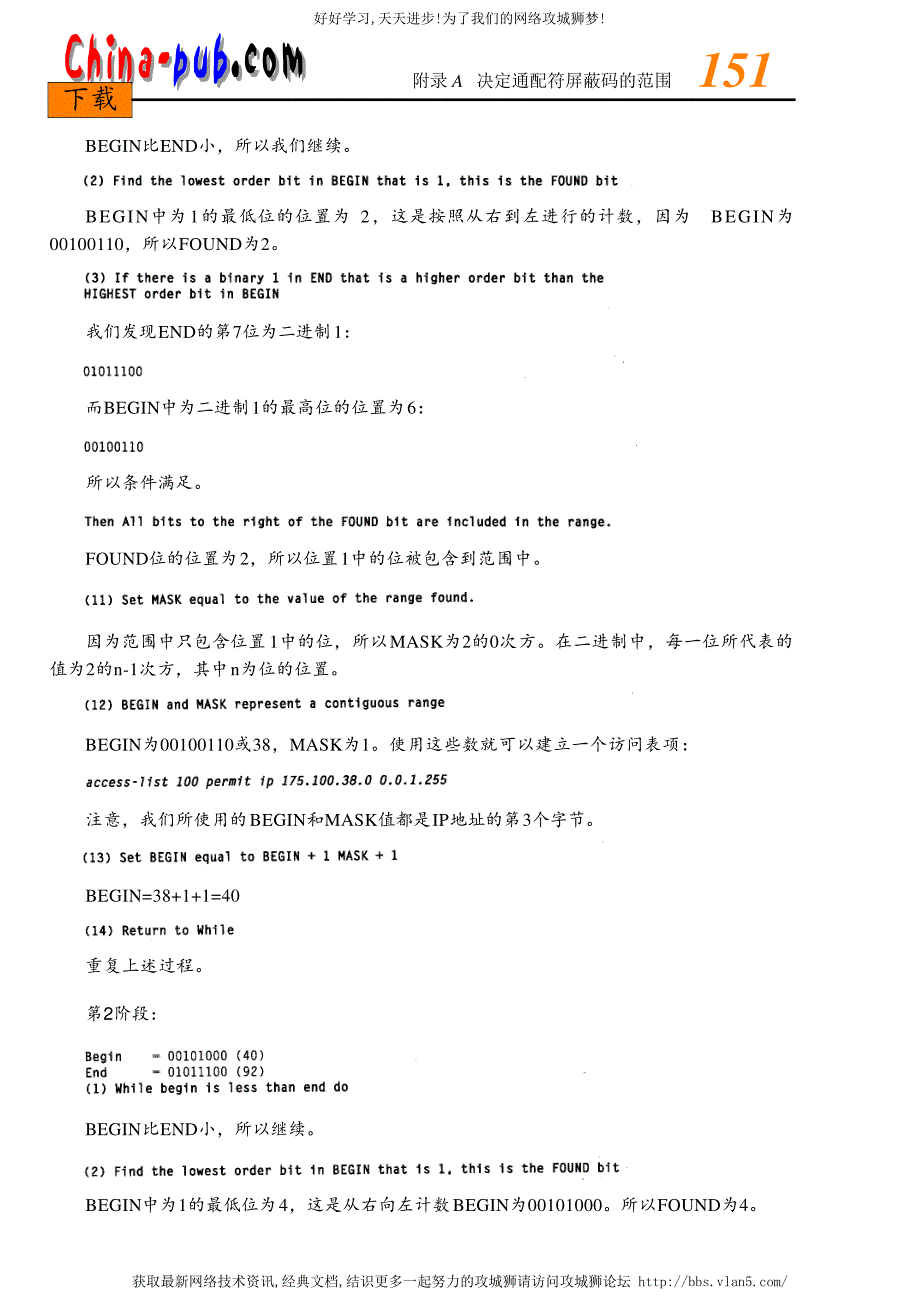 Cisco访问表配置指南 附录a 决定通配符屏蔽码的范围_第2页