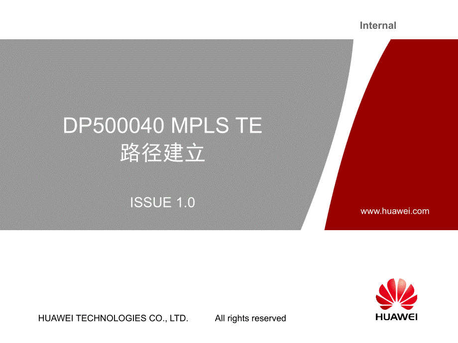 华为DP500040_MPLS_TE路径建立ISSUE1.1_第1页