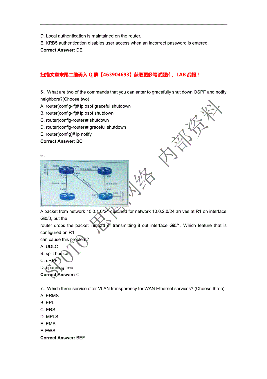 思科CCNP认证 400-101  v5.1 选择题 拖图题 9.2_第2页