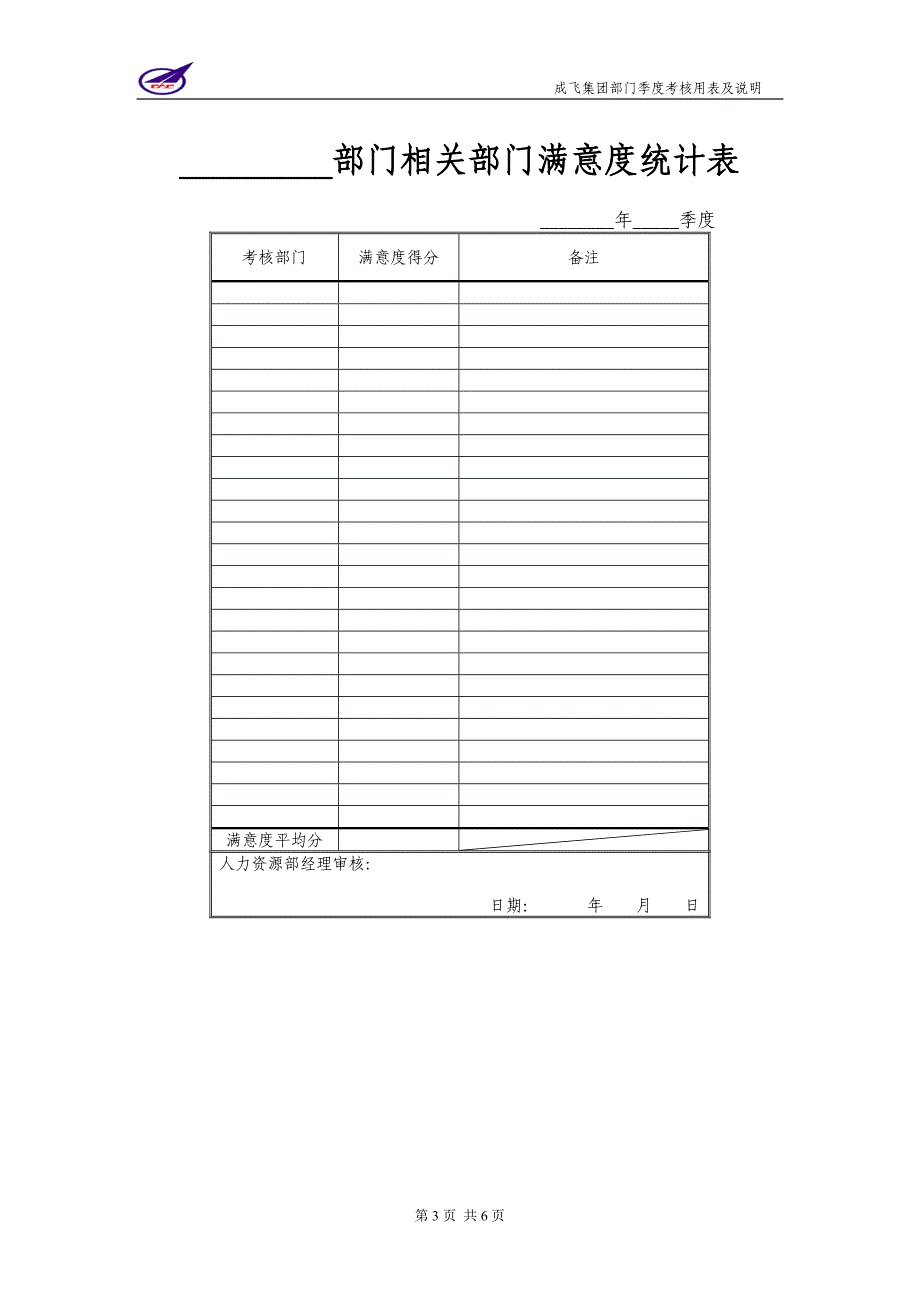 成飞集团部门季度考核表及说明_第4页