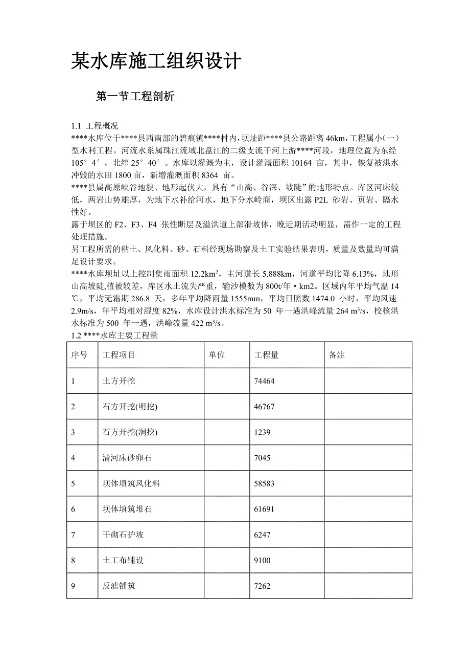 水库施工组织设计方案_第2页