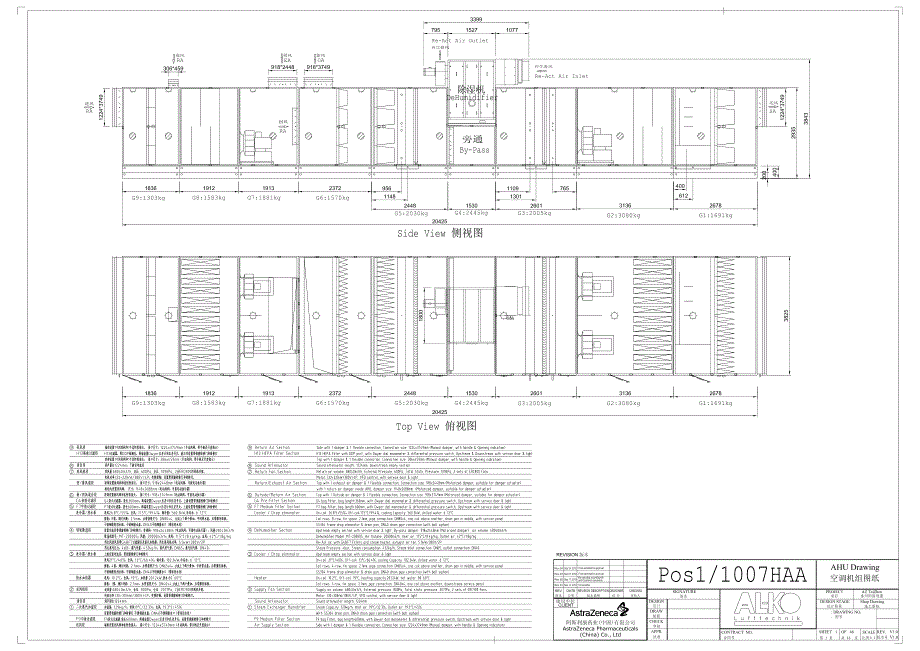 Appendix 2, AZ TaiZhou AHU Drawing - 1007HAA_第1页