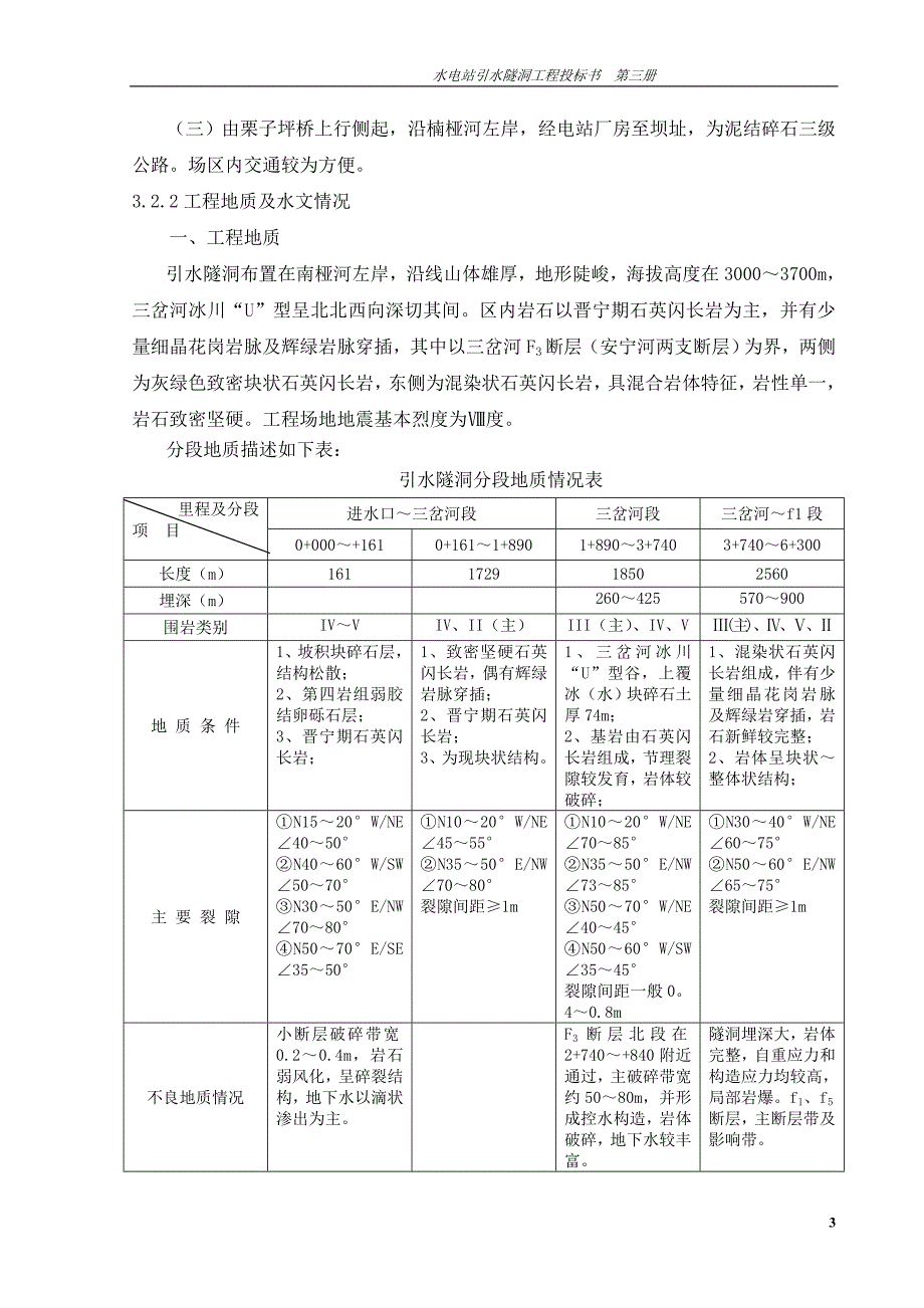 电站引水隧洞工程施工组织设计方案_第3页