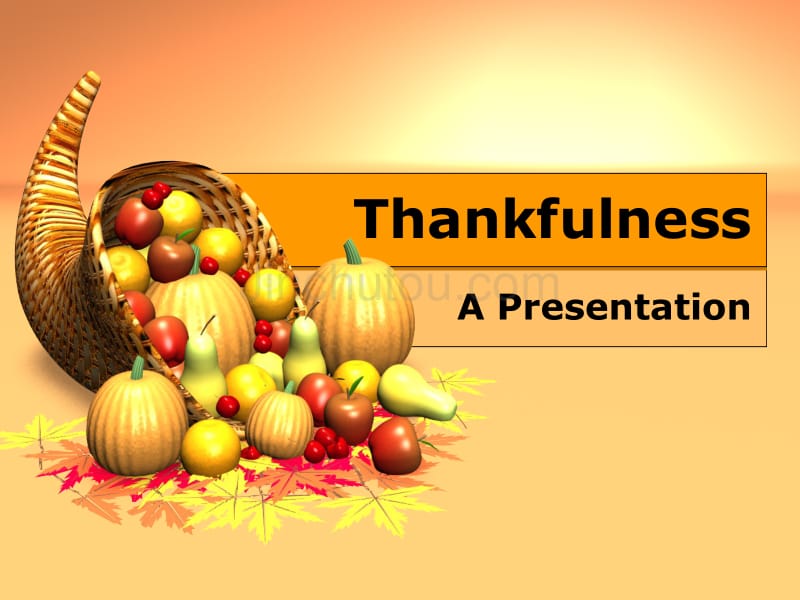 thankfulness－假日PPT模板_第1页