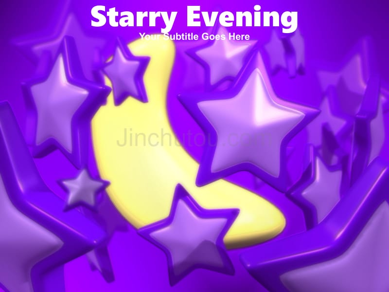 starry_evening－商业抽象PPT模板_第1页