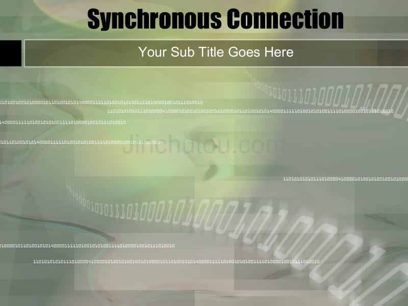 synchronous_connection－技术类PPT模板_第1页