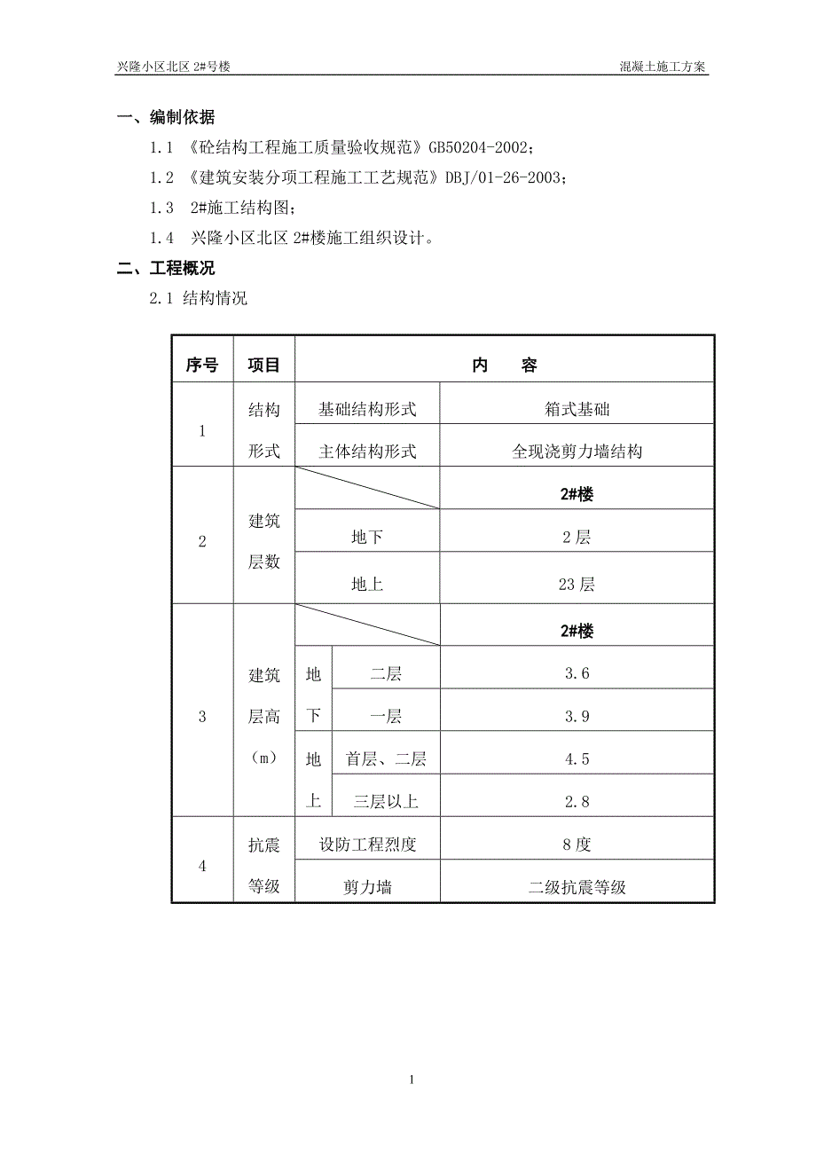 混凝土施工方案_第1页