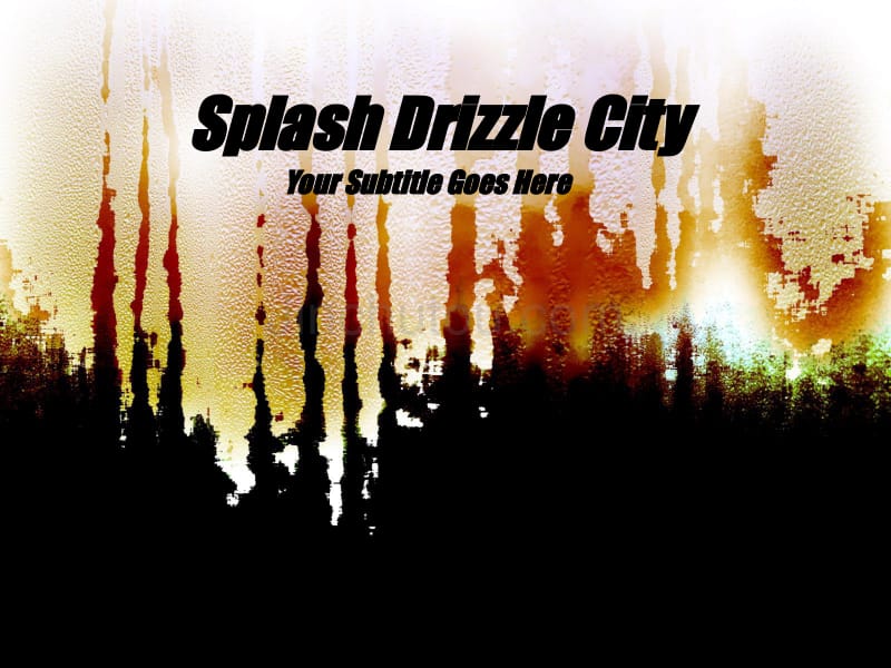 splash_drizzle_city－商业抽象PPT模板_第1页