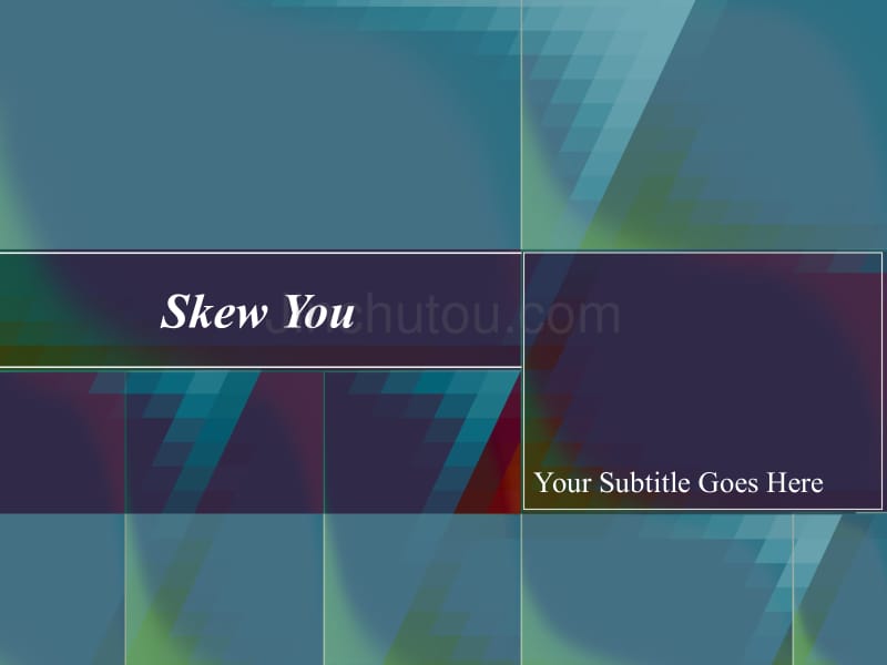 skew_you－商业抽象PPT模板_第1页