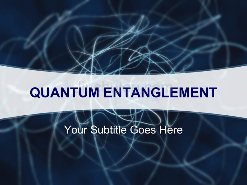quantum_entanglement－商业抽象PPT模板_第1页