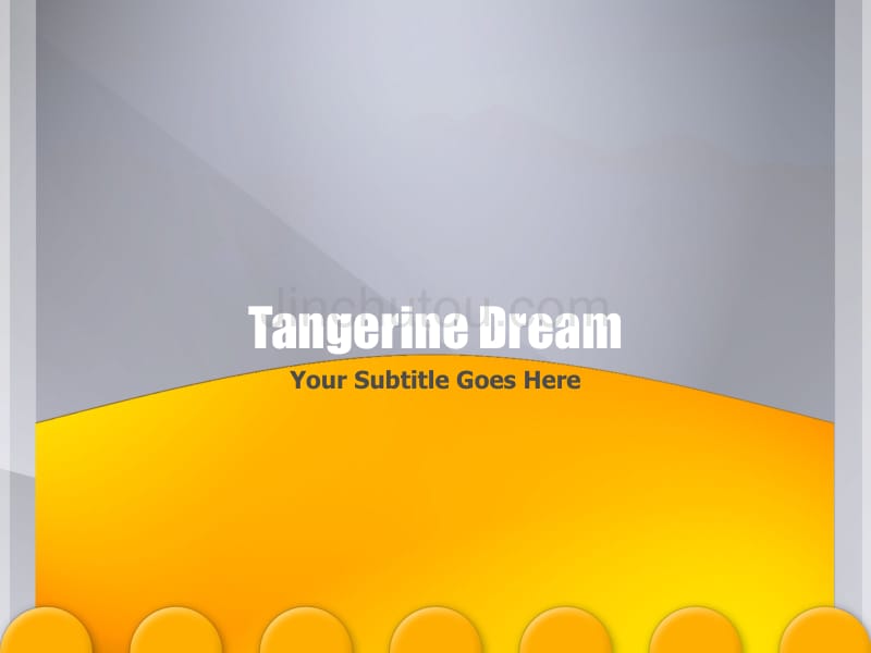 tangerine_dream－商业抽象PPT模板_第1页