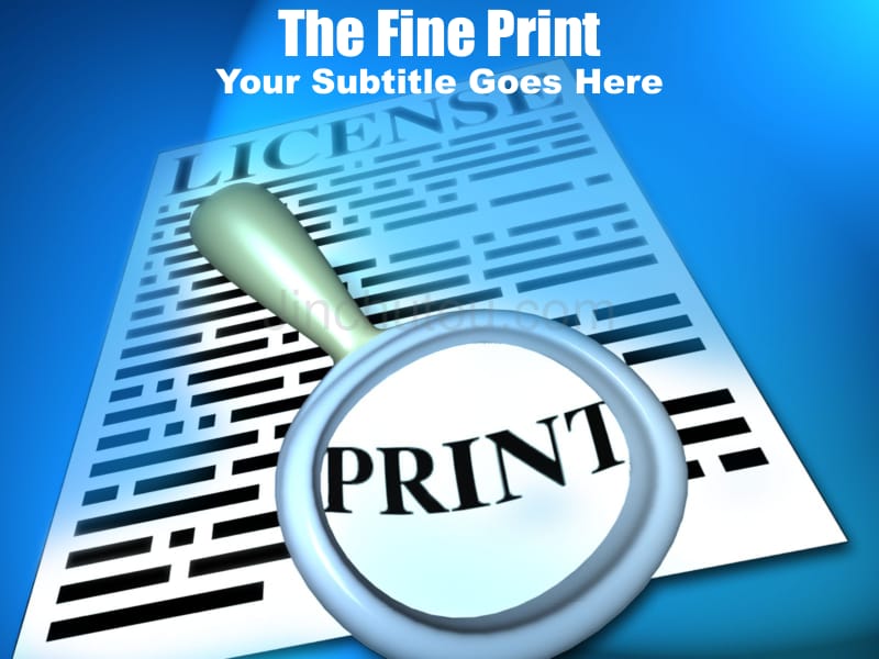 the_fine_print－商业管理PPT模板_第1页