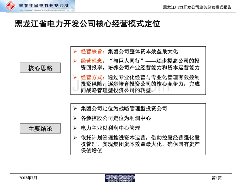 黑龙江省电力开发公司业务经营模式报告_第2页