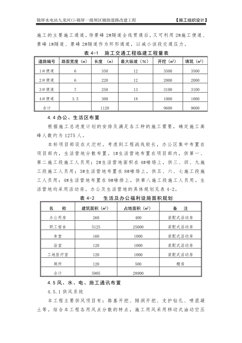 监理文档模板 施工总平面布置图及说明_第4页