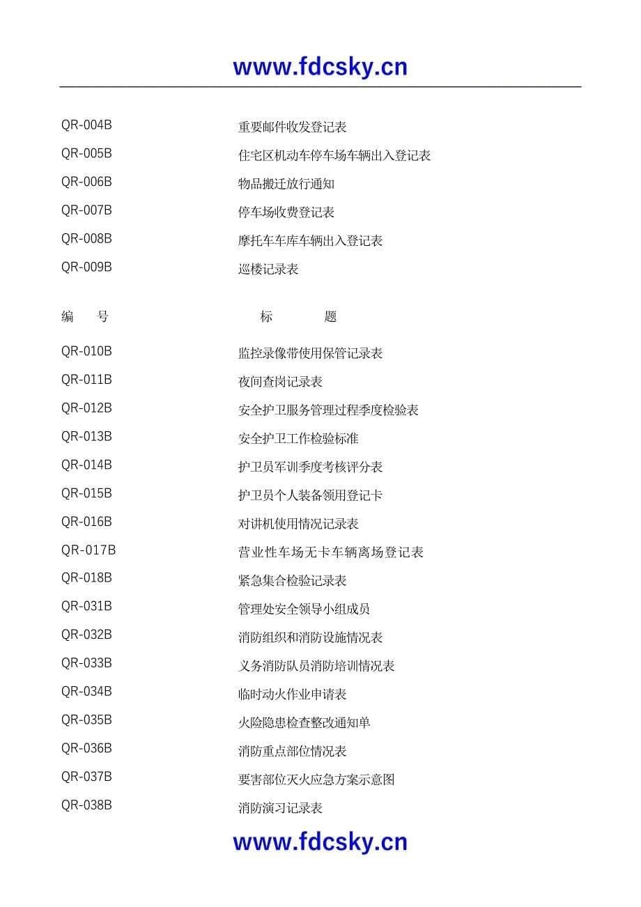 2011年某物业公司安全保卫管理手册_第5页