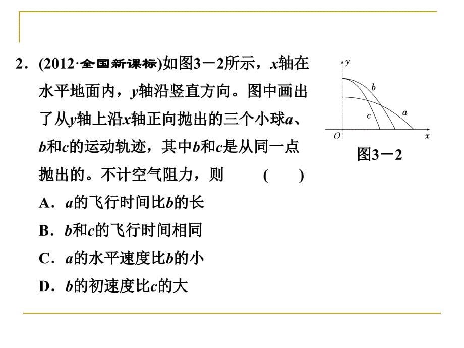 （创新方案）2013年高考二轮物理复习课件（全国用）专题三 曲线运动_第5页