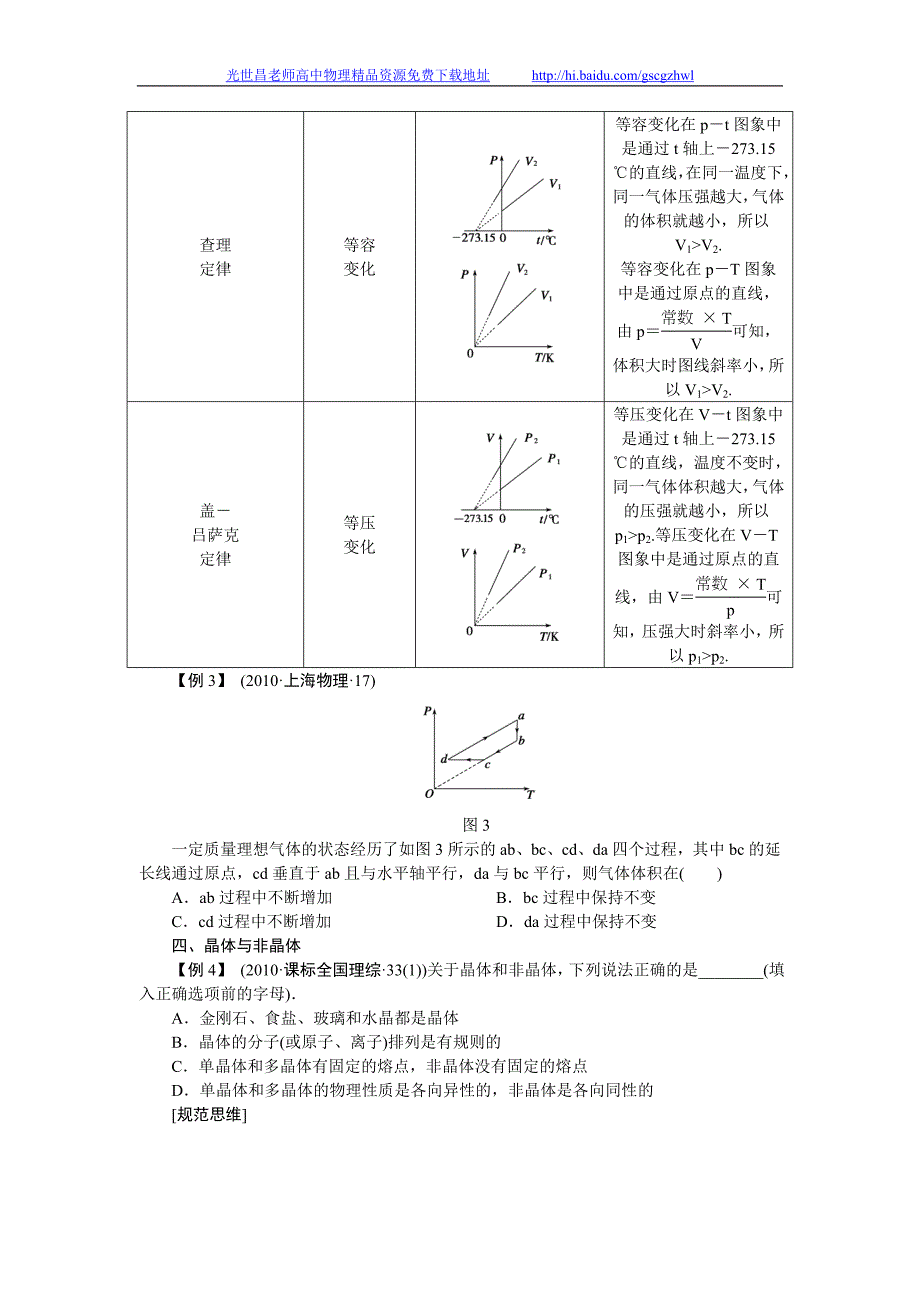 步步高2015年高考物理一轮复习（新课标）配套导学案 第十一章 热学学案52_第4页