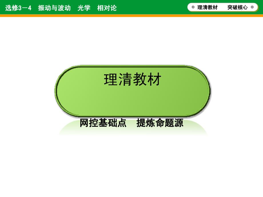 （名师伴你行）2016年高考物理一轮复习（课件+练习）选修3-4 振动与波动 光学 相对论 第3单元_第3页