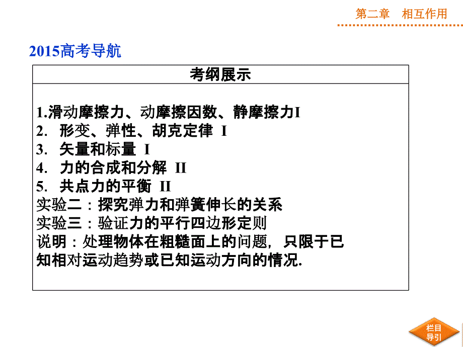 （优化方案）2015高三物理一轮第二章第一节课件_第2页