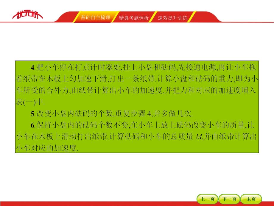 （湘教考苑）2016年高三（人教版）一轮复习物理实验课件（必修部分11个实验）实验四_第4页