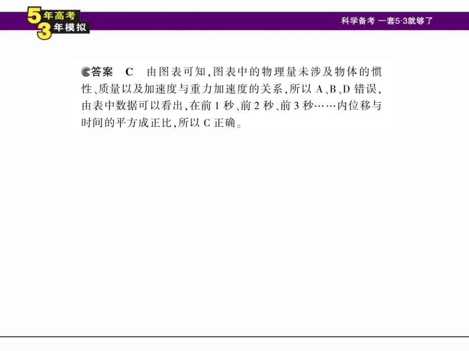 （5年高考3年模拟）2016年高三物理一轮复习（浙江专用，课件）专题一 质点的直线运动（共76张PPT）_第5页