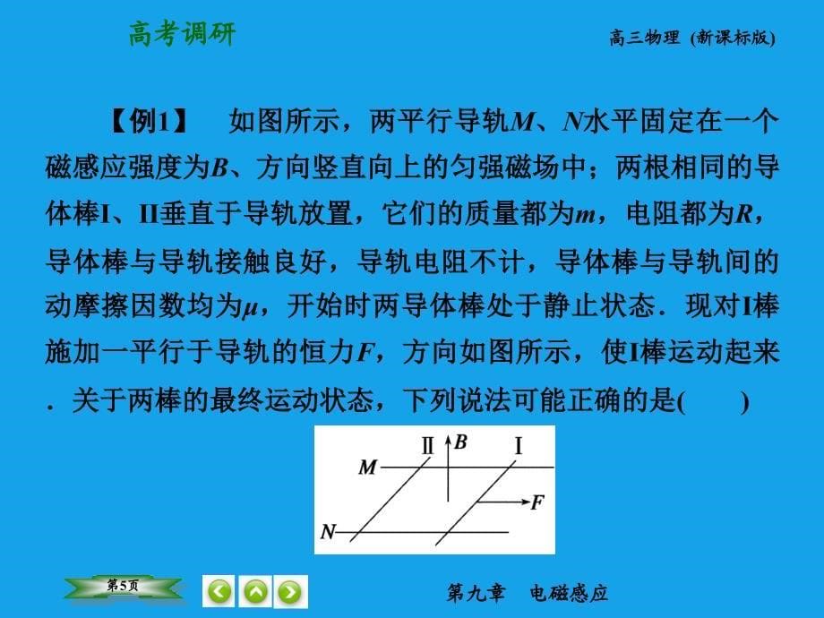 （高考调研）2015高考物理总复习 9-4电磁感应的综合应用课件 新人教版_第5页