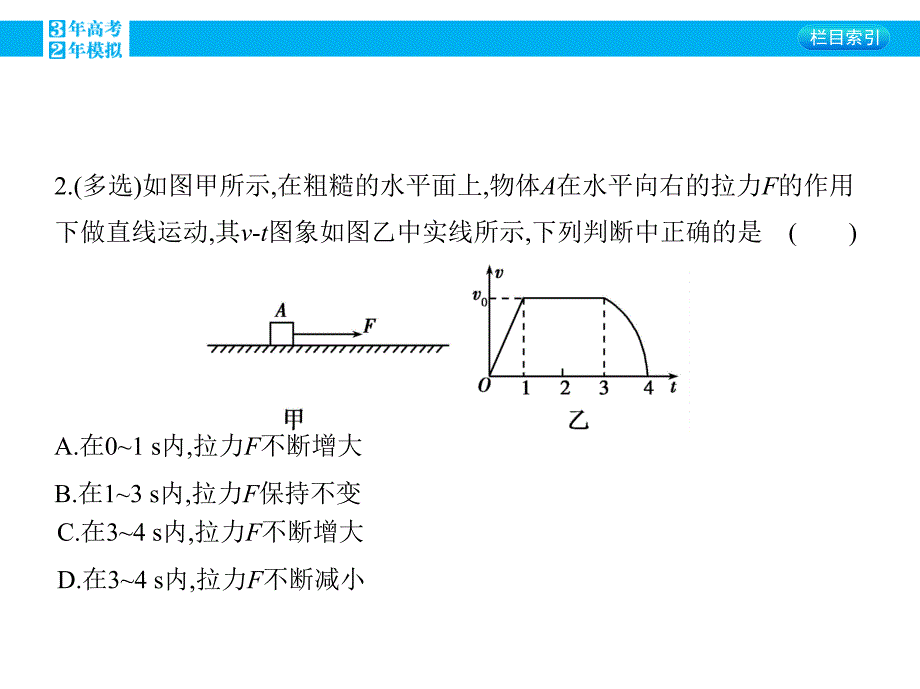 2016版《3年高考2年模拟课标物理》高考大一轮复习（课件+练习）第三章 牛顿运动定律第2讲 牛顿运动定律的应用_第4页