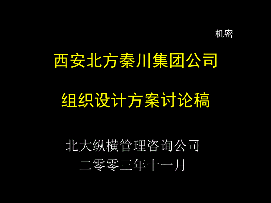 北方秦川组织结构讨论稿－个备选方案打印版_第1页