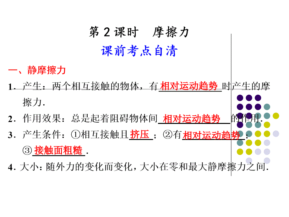 浙江省义乌三中高三物理《2.2摩擦力》复习课件_第1页