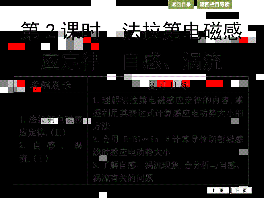 导与练2015年高考物理（浙江专用）一轮课件7.2法拉第电磁感应定律 自感、涡流_第1页