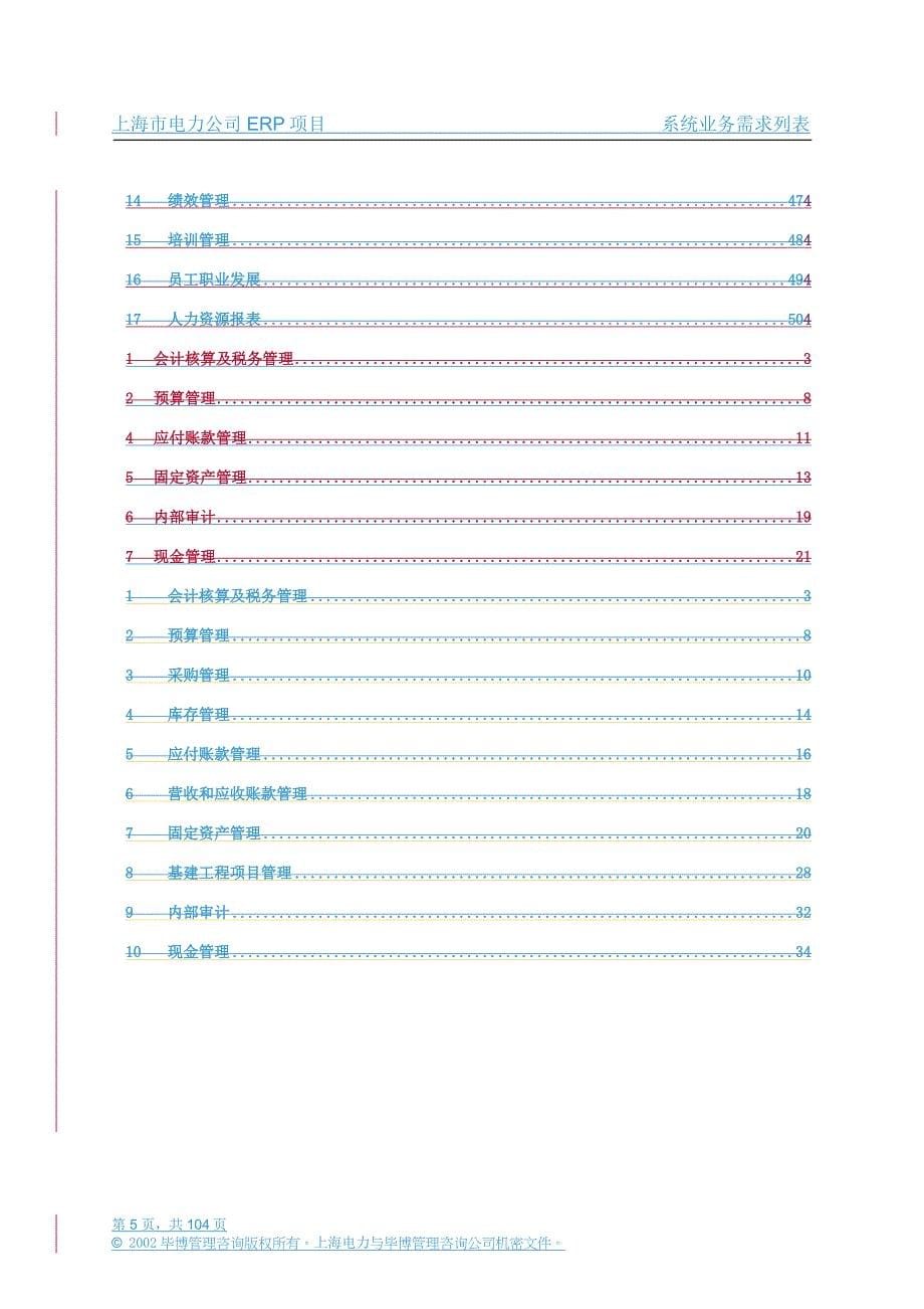 上海电力企业－附件一 系统业务需求列表_第5页