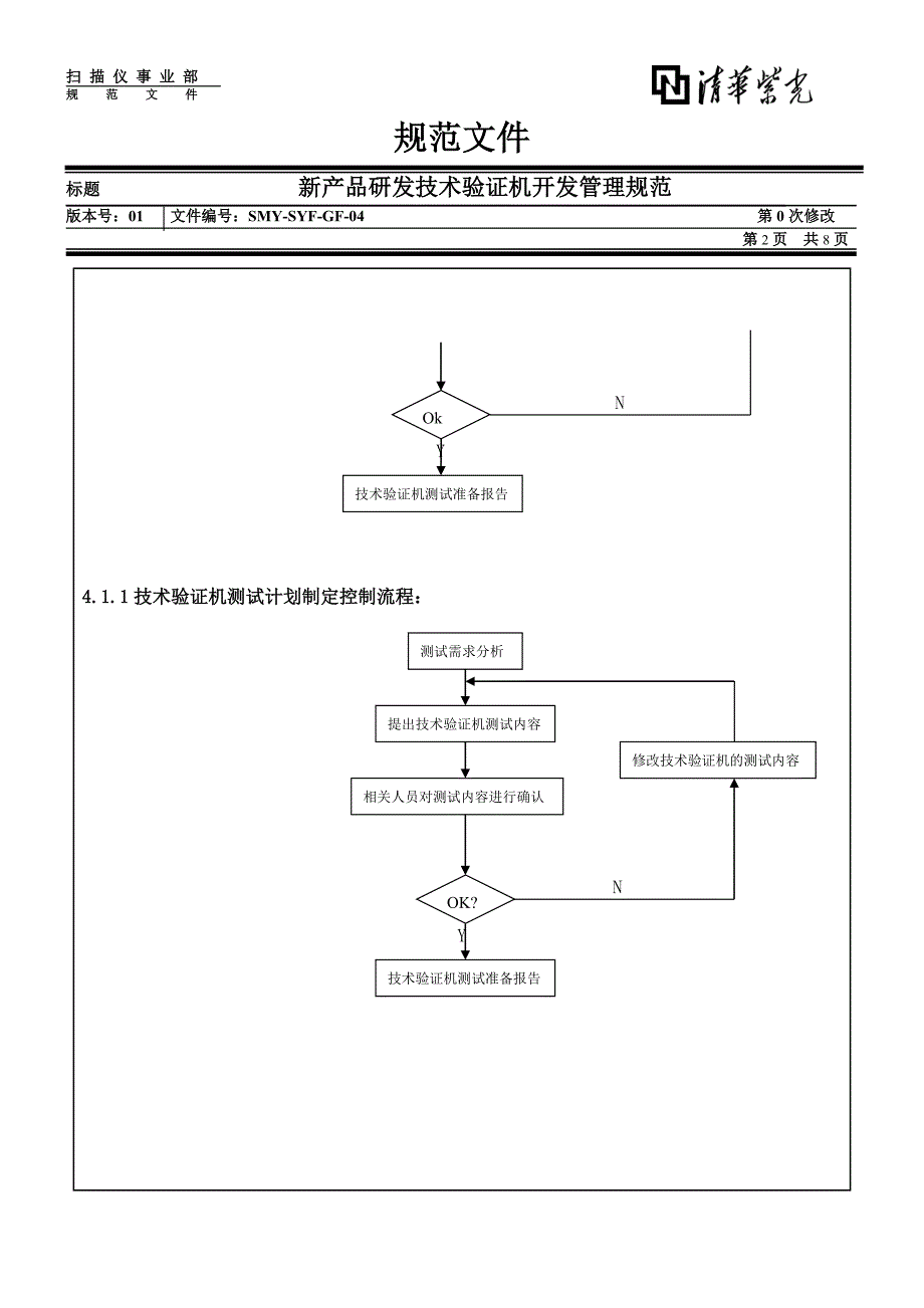 清华紫光有限公司－新产品研发技术验证机开发管理规范_第2页