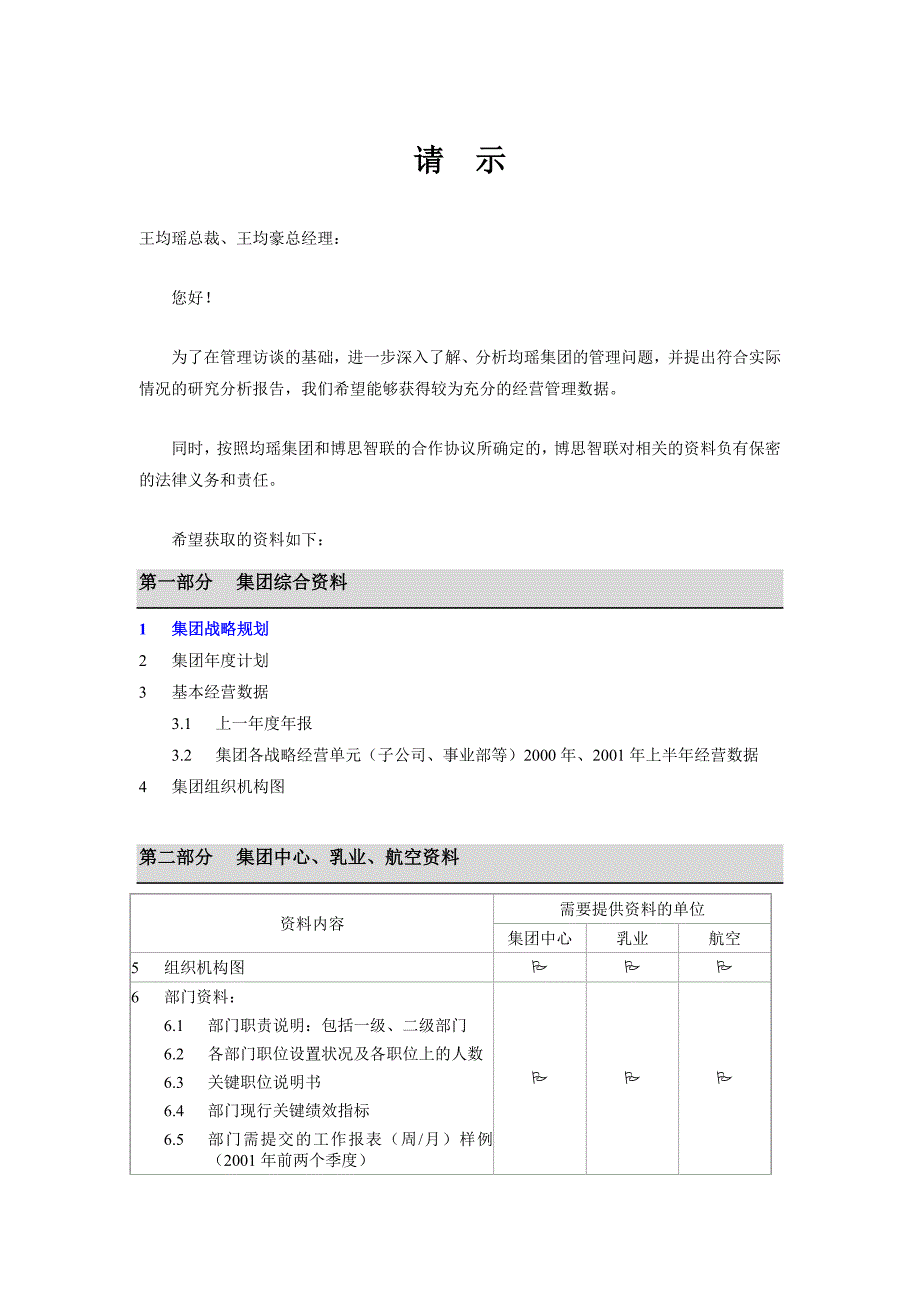 均瑶集团战略－资料调研请示_第1页