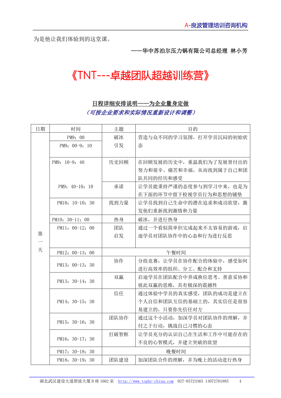 横店家园咨询项目－TNT卓越团队建设训练营课程良波培训_第4页