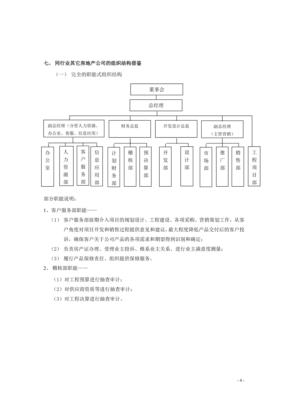 河南天城置业－组织结构及集团资本运营分析报告职责划分建议_第4页