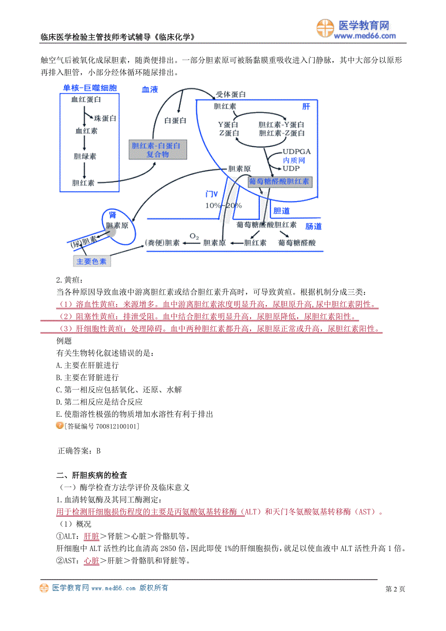 《临床化学》肝胆疾病实验室检查（讲义）临床医学检验主管技师考试辅导_第2页