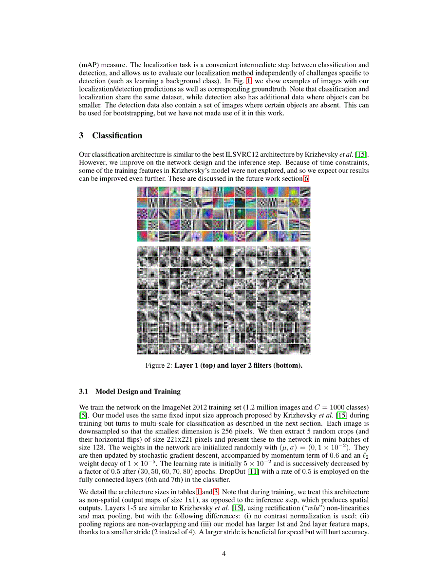 OverFeat Integrated Recognition, Localization and Detection using Convolutional Networks_第4页