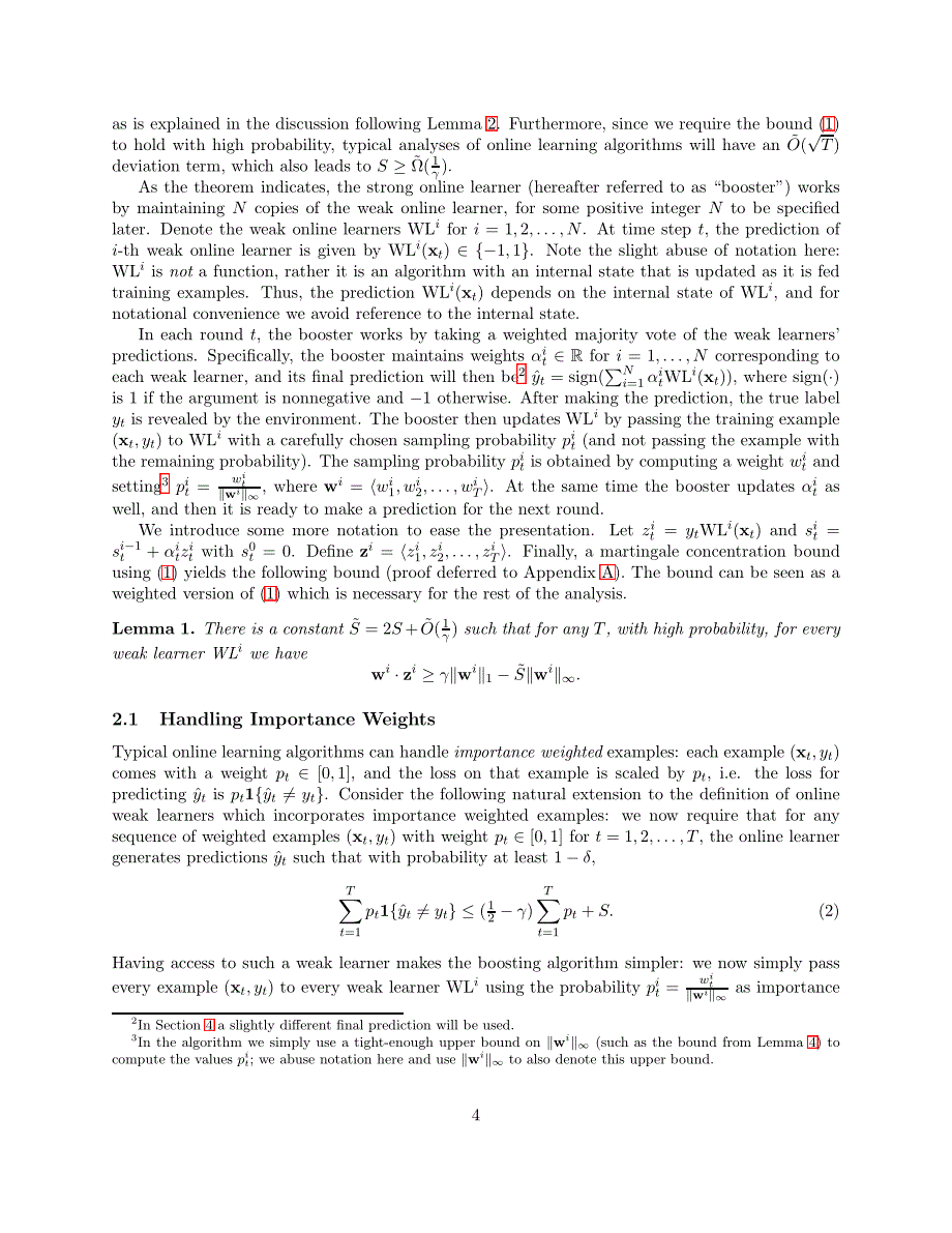 Optimal and Adaptive Algorithms for Online Boosting_第4页