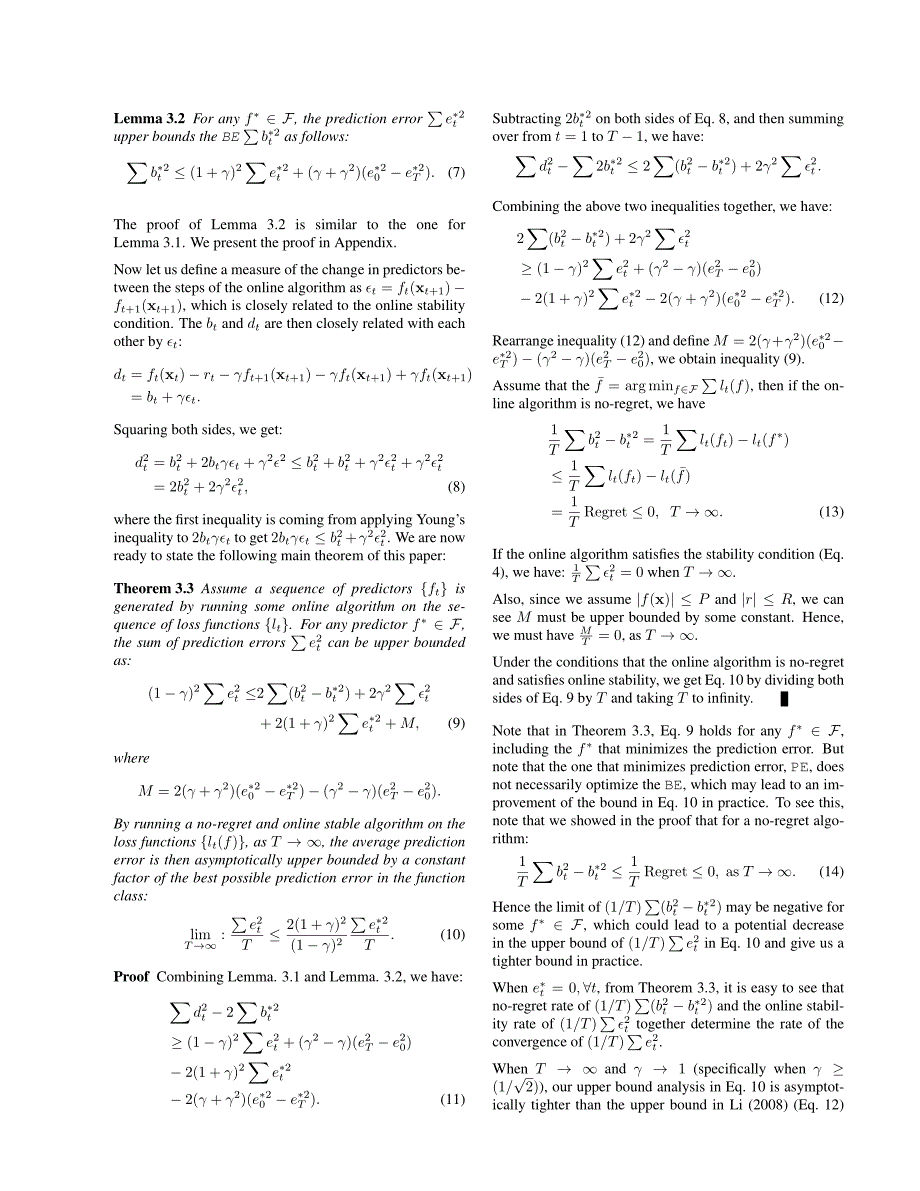 Online Bellman Residual and Temporal Difference Algorithms with Predictive Error Guarantees_第4页