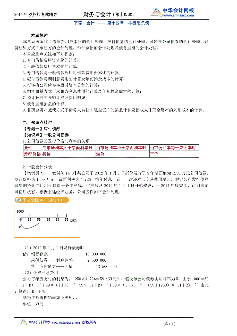 财务与会计复习讲义--- 非流动负_第1页