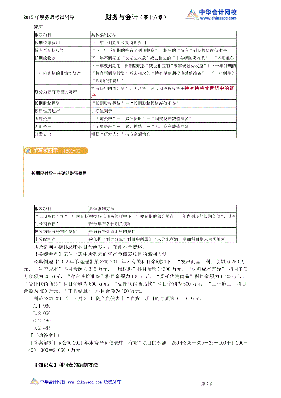 财务与会计复习讲义--- 财务报告_第2页