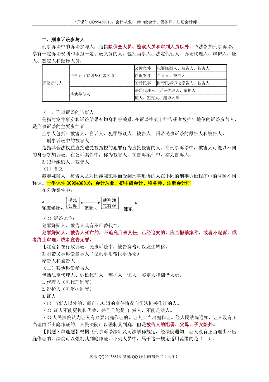 2016税务师涉税服务相关法律李素贞基础班讲义--- 刑事诉讼法律制度_第2页