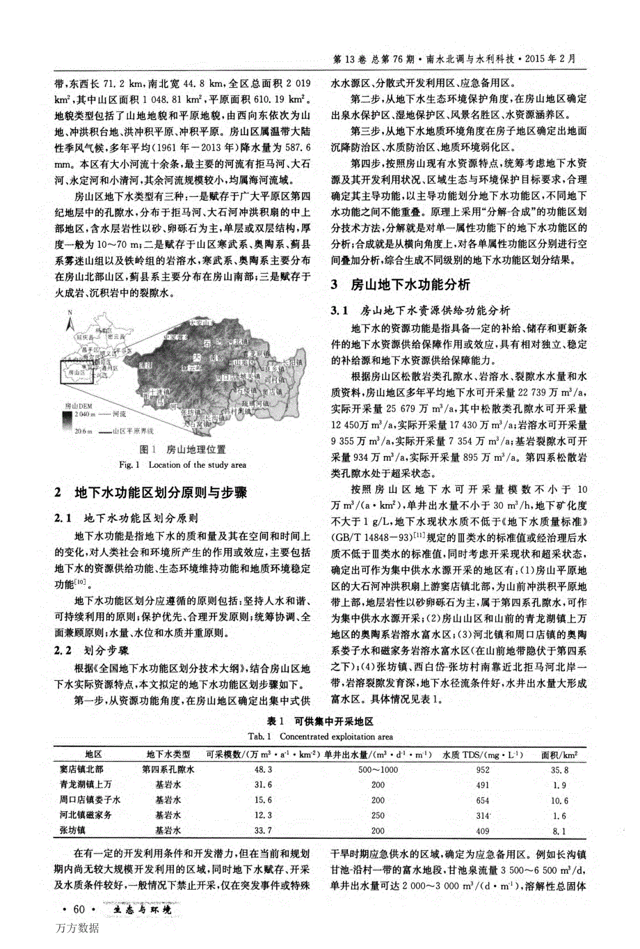 北京房山地下水功能区划分_第2页