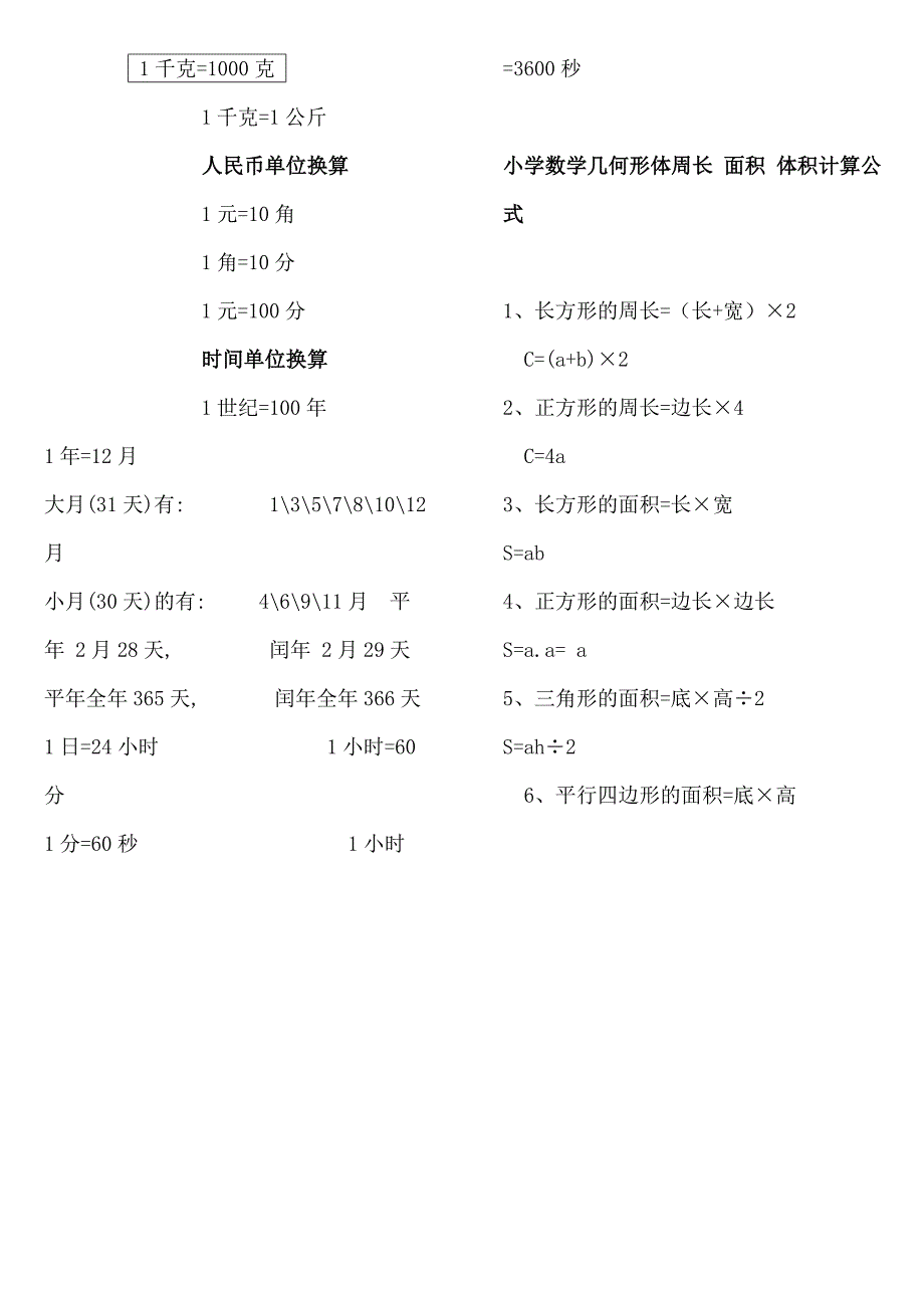 小学数学常用公式_第3页